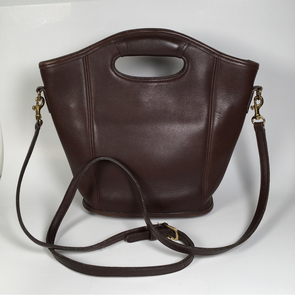 Vintage Coach Mini Shopper Bucket Tote with Crossbody Strap